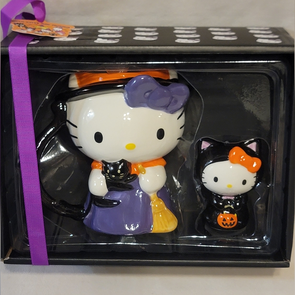NEW Hello Kitty Halloween ceramic coffee mug & figure gift set Sanrio
